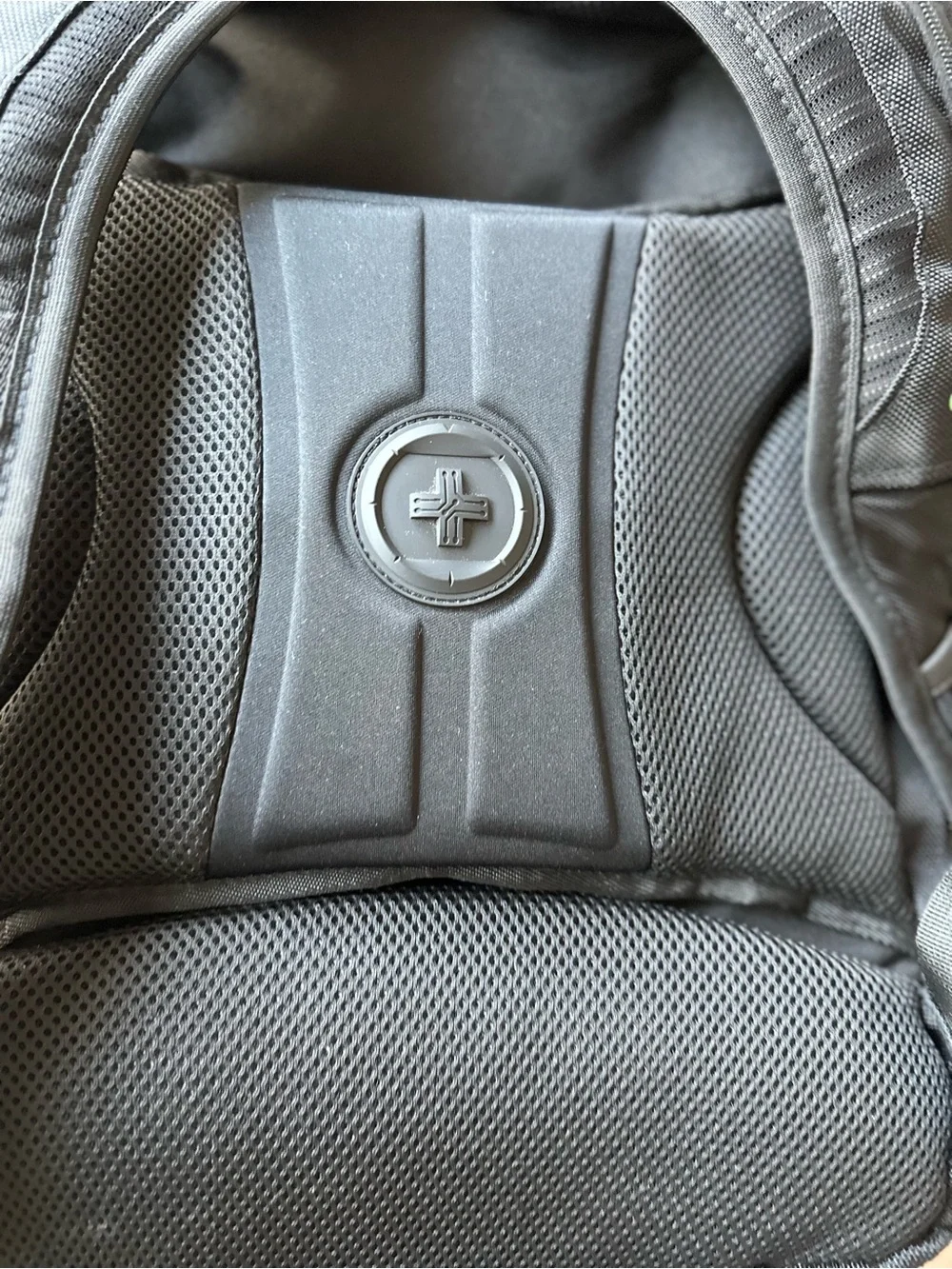 SwissGear Digital Black Backpack with Blue Trim and Silver Zippers